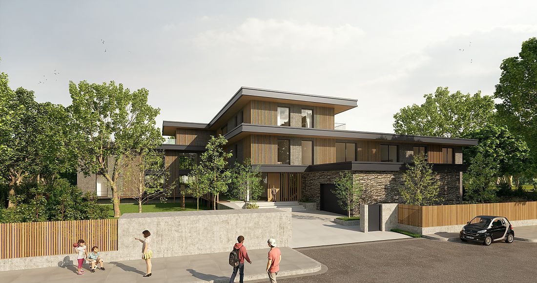 3D-Rendering der Zufahrtssituation