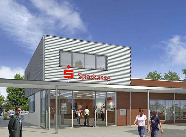 Neubau einer Sparkasse schulze & partner. architektur.